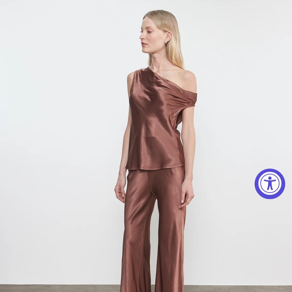 Enza Costa Women's Satin Top - Picture 2 of 5